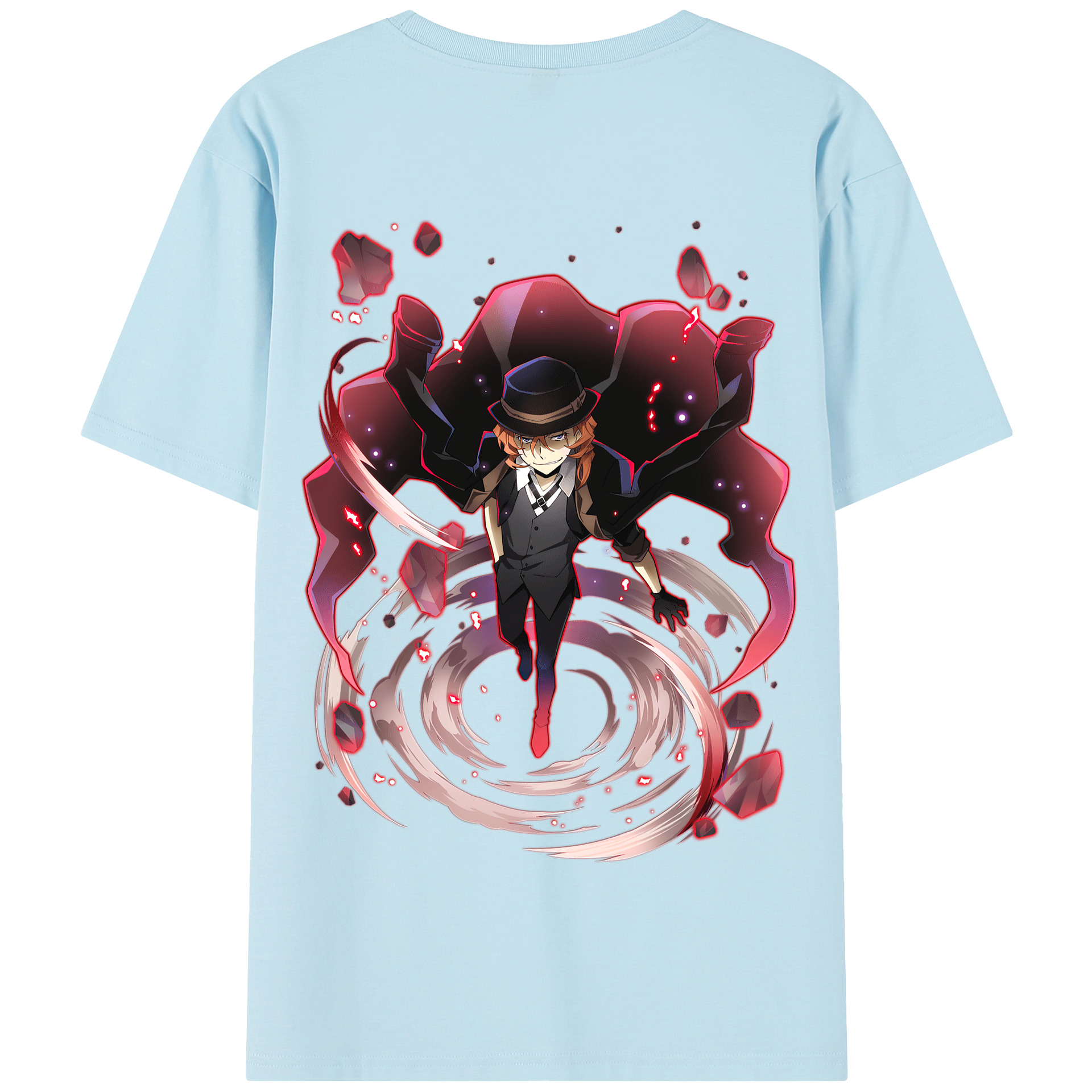 （画像用） 文豪ストレイドッグス Bungo Stray Dogs 綿100％半袖Tシャツ（背面プリント）